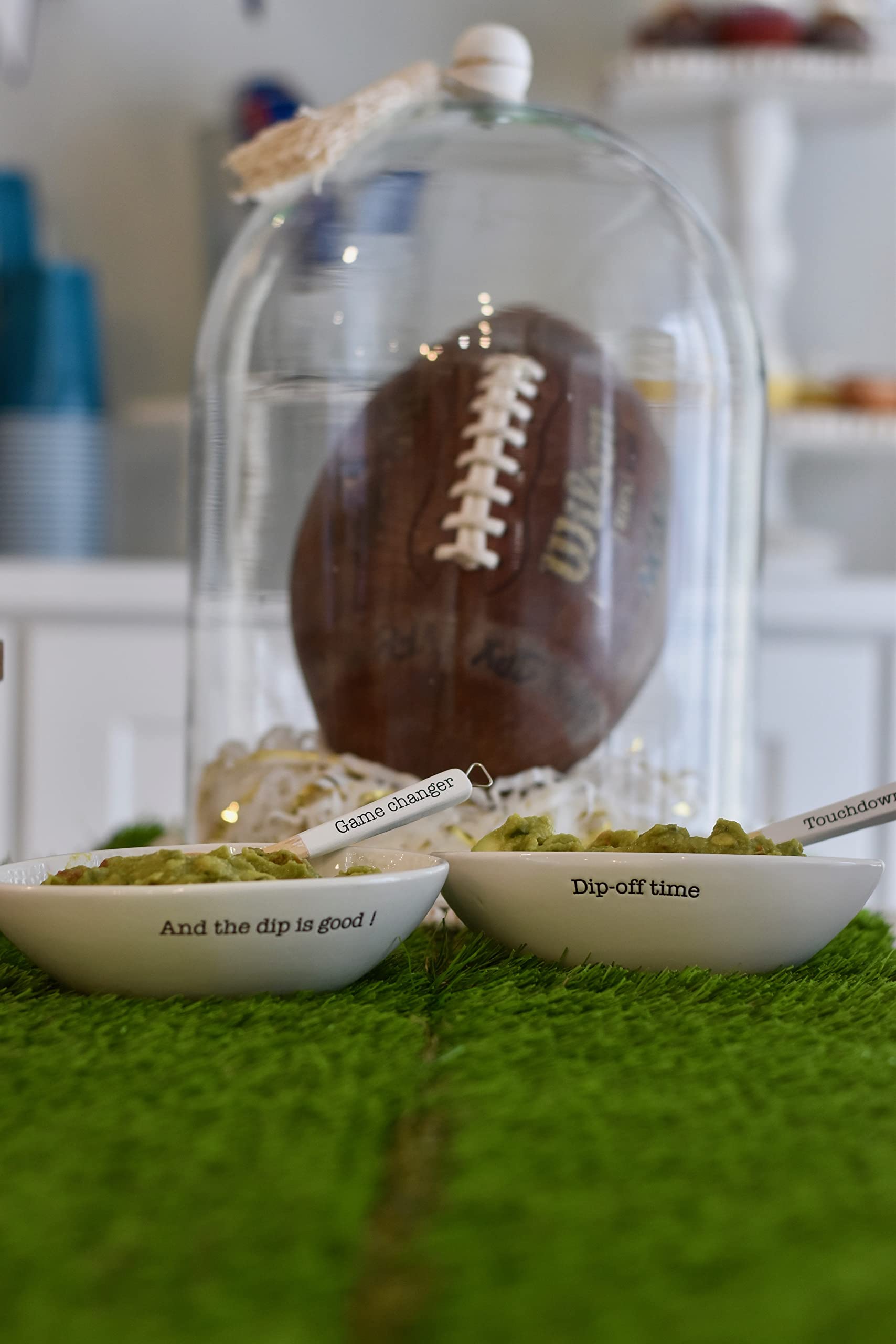 Mud Pie Football Dip Bowl and Spoon Sets (Dip is Good Bowl Set)