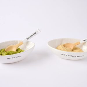 Mud Pie Football Dip Bowl and Spoon Sets (Dip is Good Bowl Set)