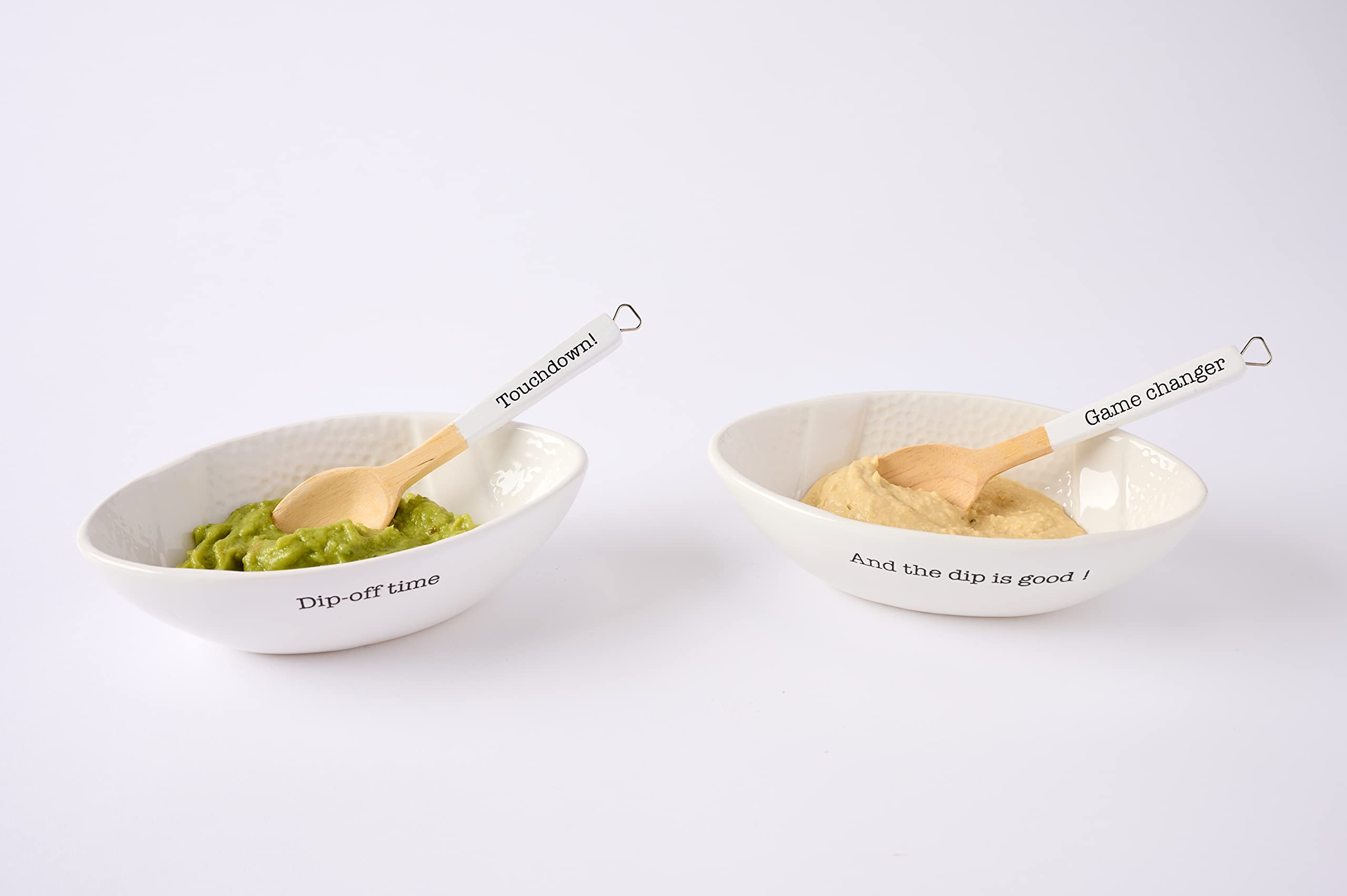 Mud Pie Football Dip Bowl and Spoon Sets (Dip is Good Bowl Set)