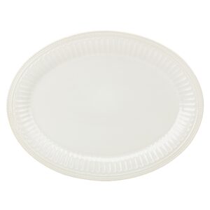 Lenox White French Perle Groove 16" Oval Platter, 4.30 LB