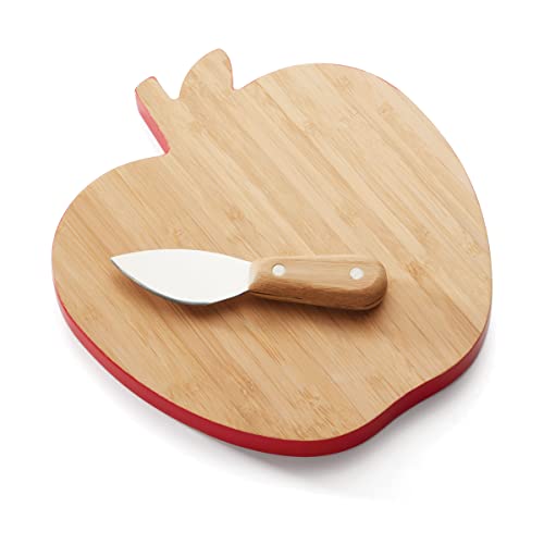 Kate Spade New York Knock On Wood Board with Knife Serving Platter/Tray, CHEESE BRD, NATURAL