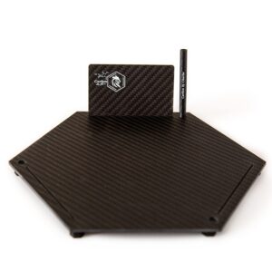 heated party xl carbon fiber cutting plate + carbon card and short straw gift usa unisex (3 cards & straws pink print)