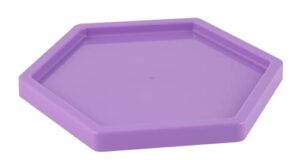 decorative tray hexagonal serving dishes platters for serving food trays for party buffet (lilac)