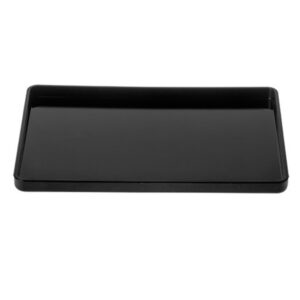 Acrylic Collection Serving Trays& Platter for Kitchen,Beverage,Drink,Food or Bathroom,YAT-08410,Black (L30xW20x2cm)