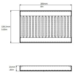 Drip Tray, Medium Duty, Aluminum,8"x5"x.75, 5004077