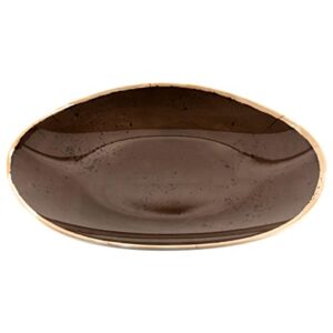 g.e.t. op-1518-pcf heavy-duty shatterproof plastic oval melamine serving platter, 15" x 11", pottery coffee