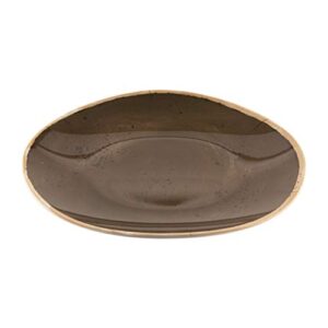 G.E.T. OP-1518-PCF Heavy-Duty Shatterproof Plastic Oval Melamine Serving Platter, 15" x 11", Pottery Coffee