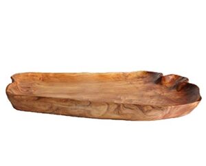 greener valley hand-crafted root wood live edge platter (large - 20-21")