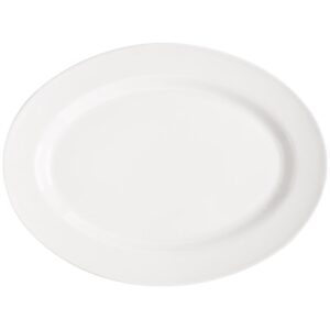 g.e.t. op-618-w milano white 18" x 13.5" oval platter