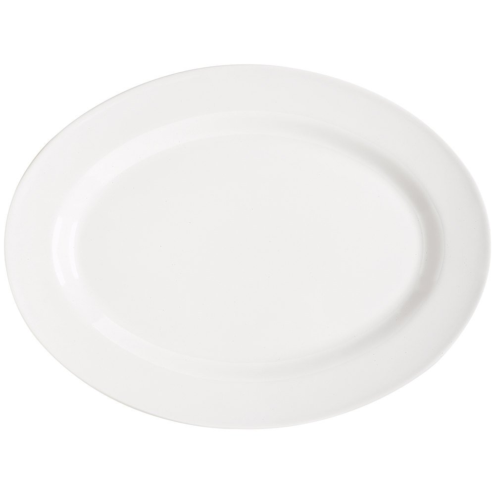 G.E.T. OP-618-W Milano White 18" x 13.5" Oval Platter