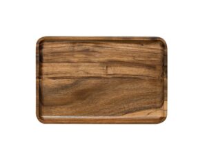 homeimpel wooden platter, wood dinner plates, wooden serving tray, wooden dish for sweets fruit dessert food appetizer dessert salad cookie (30x20)