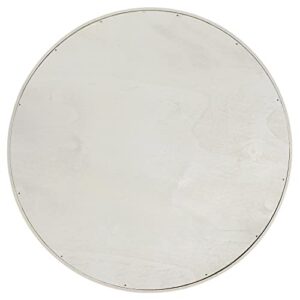 Elegant Designs HG2013-GYX Bathroom Bedroom Decorative 13.75" Round Wood Serving Tray w/ Handles, Gray Wash Relax