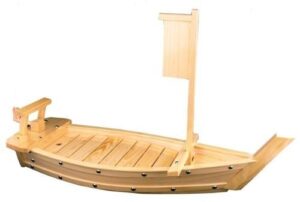 natural bamboo sushi tray boat 50cm 20"