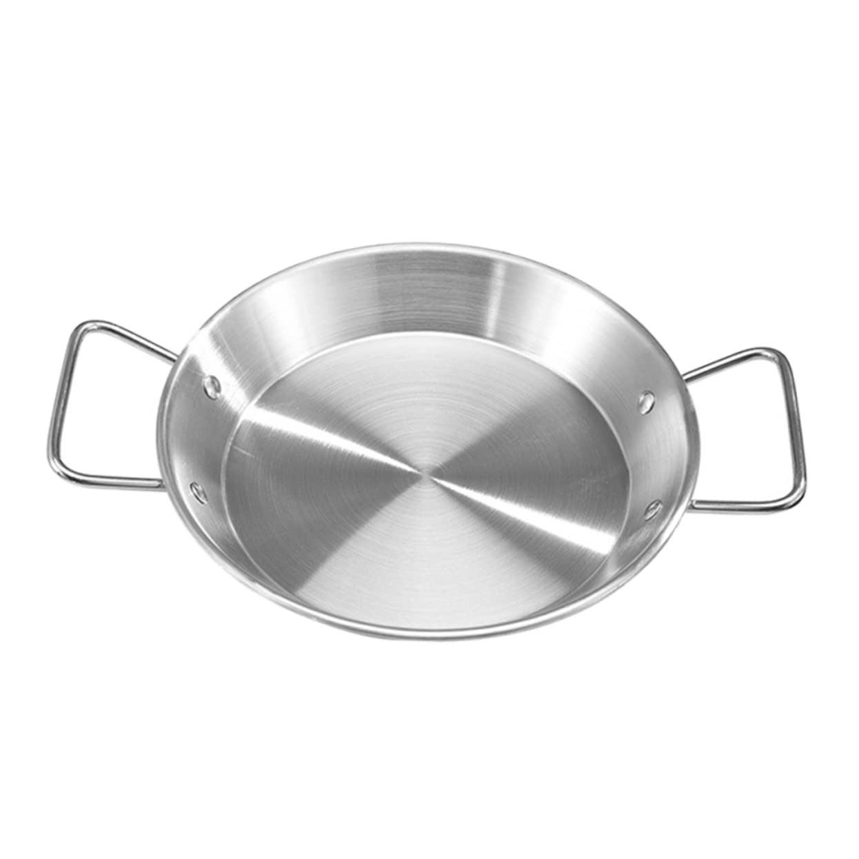 Mobestech 1pc Snack Stainless Dish Handles Cafeteria Serving Container Restaurant Double Home Steel with Fruit Camping Appetizer Party Dried Anti-scalding Tray Plates Food Dessert Cm Picnic