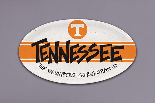 Magnolia Lane University of Tennessee The Volunteers Football Heavyweight Melamine Oval Platter, 12.25-inch Length, Kitchen Accessories