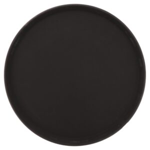 g.e.t. ns-1600-bk bpa-free non-slip plastic round serving tray, 16", black