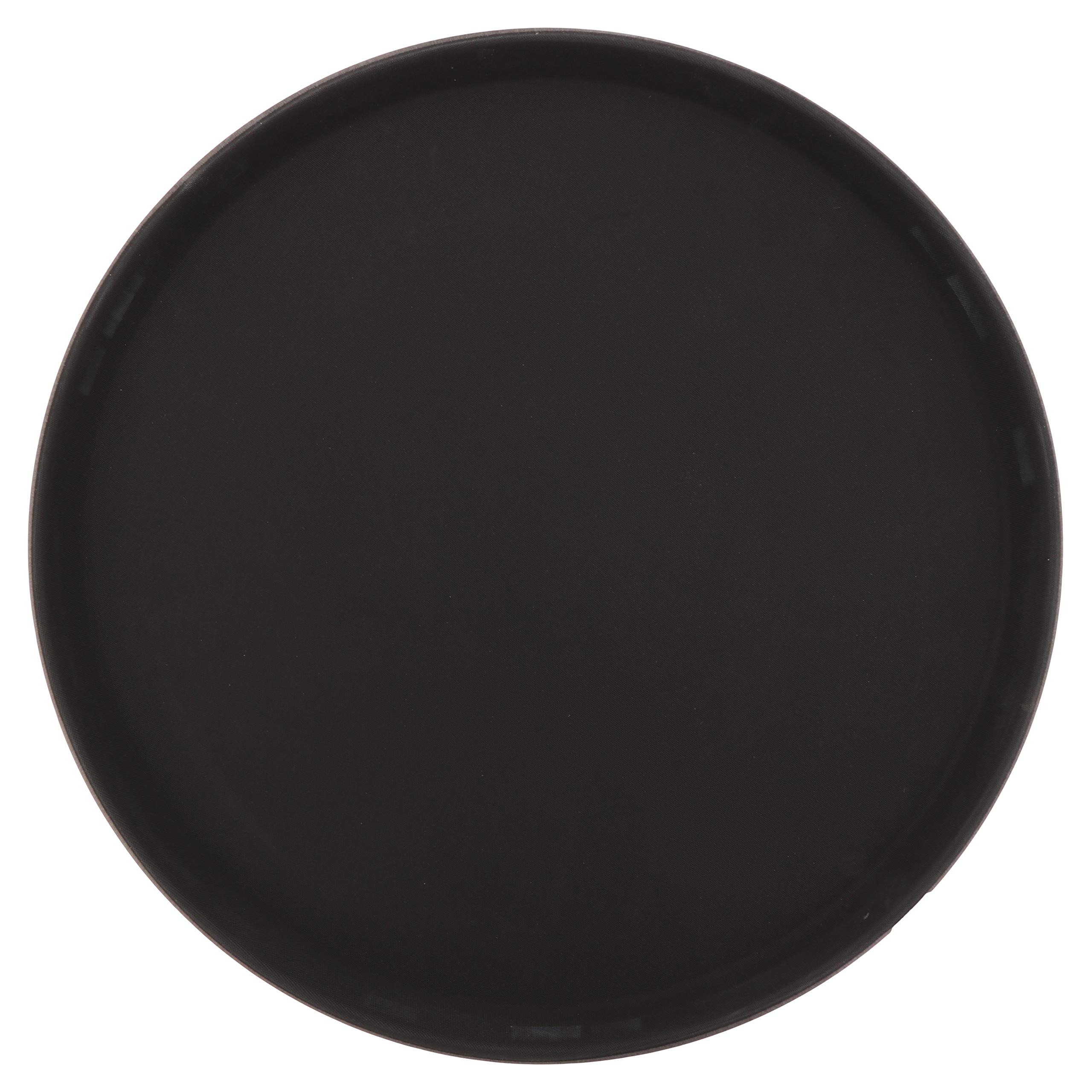 G.E.T. NS-1600-BK BPA-Free Non-Slip Plastic Round Serving Tray, 16", Black