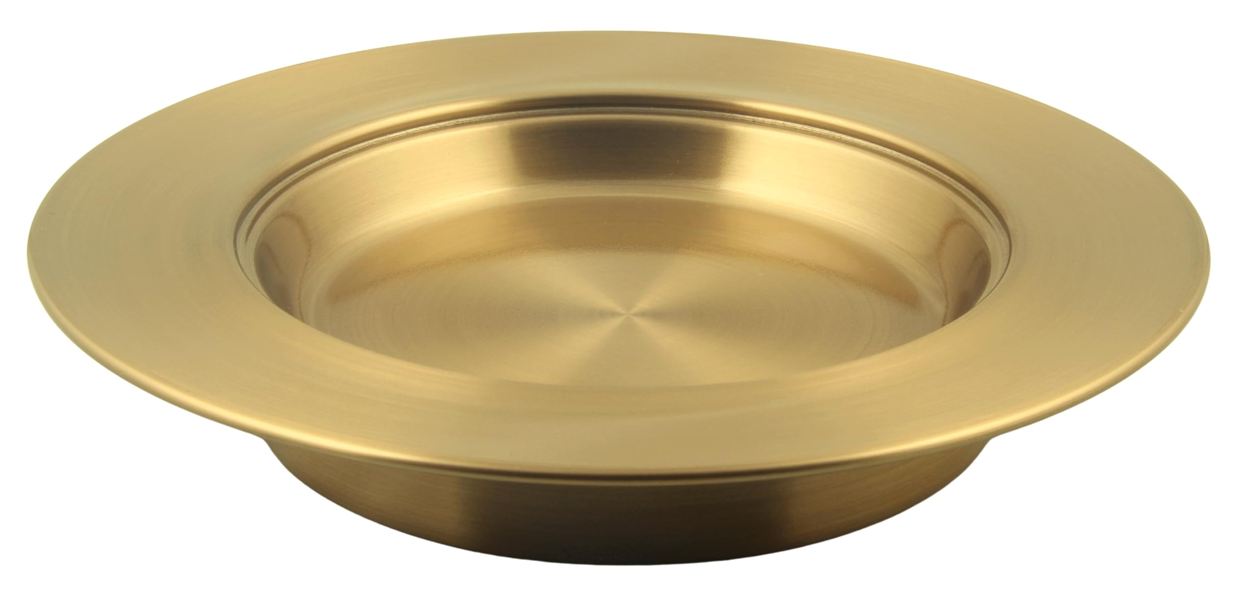 Communion Ware 3 Holy Wine Serving Trays with A Lid & 2 Stacking Bread Plates with A Lid - Stainless Steel (Brass/Gold Shiny)