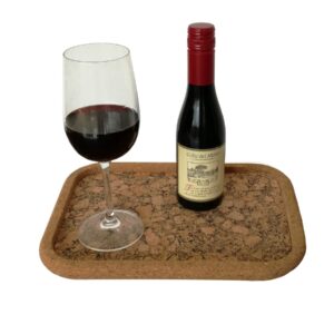 fixturedisplays® 11.5"w x 0.7"h x 8.6"d marble cork tray, rectangular serving tray 21332-npf