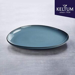 Keltum Smokey Blue Glazed Stoneware Serving Plate, 15"