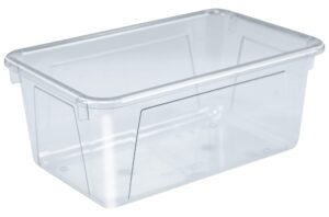 childcraft storage tray - 12 1/4 x 7 7/8 x 5 1/4 - clear - lid not included