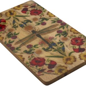 Fitz and Floyd Vintage Vibe Dragonfly Serve Board, 16 Inch, Multicolor