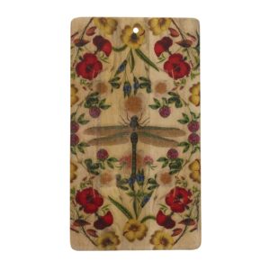 Fitz and Floyd Vintage Vibe Dragonfly Serve Board, 16 Inch, Multicolor