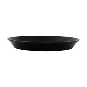 G.E.T. RB-890-BK Round Serving Basket with Drainage Slots, 10.5", Black (Set of 12)