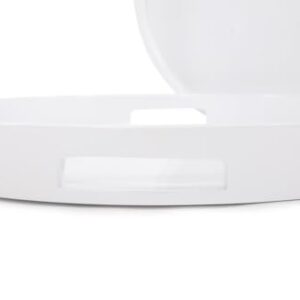 Howard Elliott 83027 Lacquer Round Wood Tray Set, White