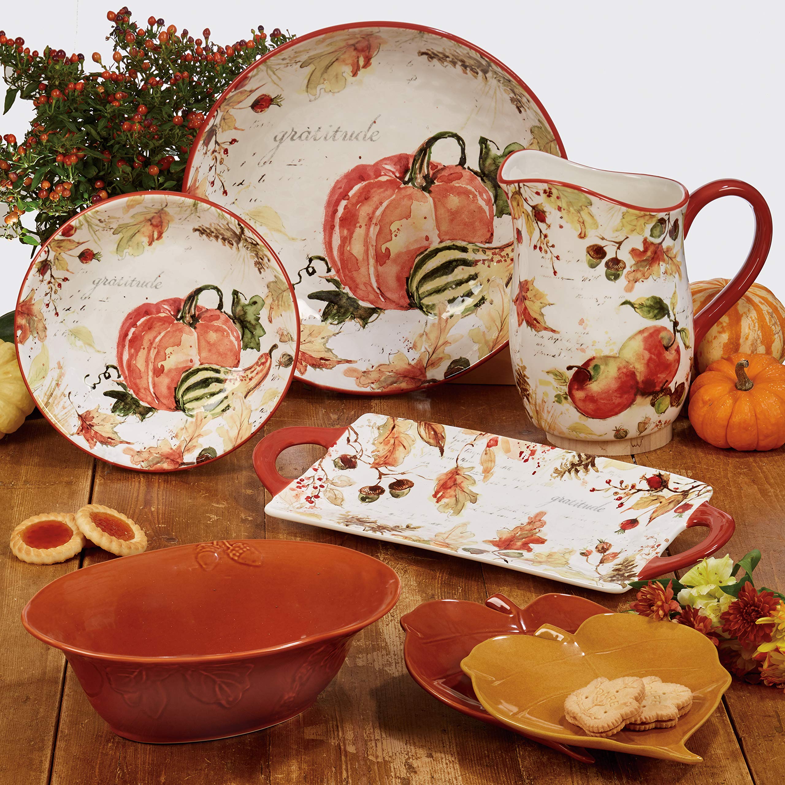 Certified International Harvest Splash Dinnerware,Dishware, Multicolored, Large