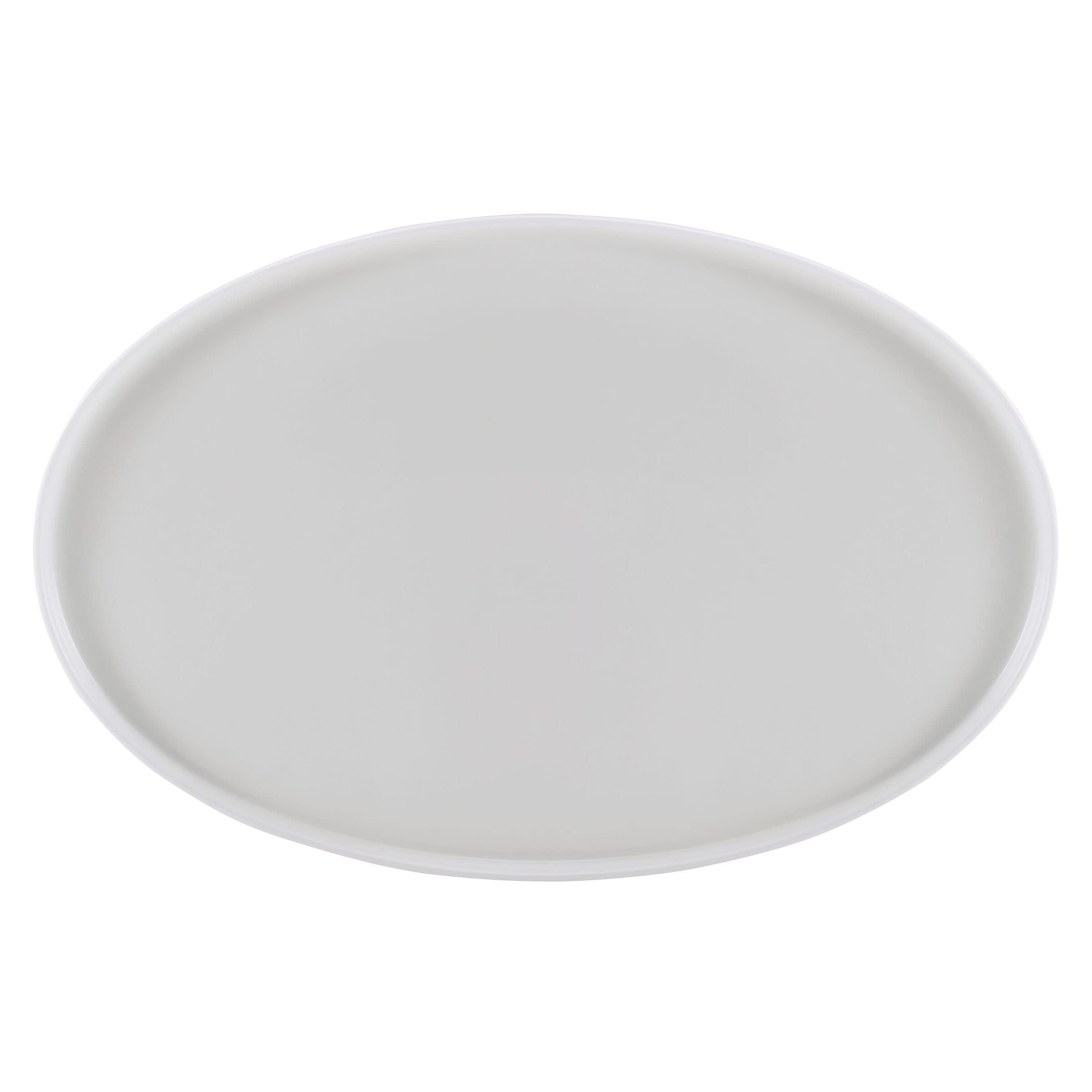 Mikasa Samantha Oval Bone China Lightweight Chip Resisant Serving Tray, 14 Inch, White