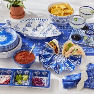 Sur La Table El Mar Melamine Taco Serve Platter, Blue