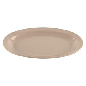 g.e.t. op-610-s melamine oval serving platter, 10" x 6.75", beige (set of 12)