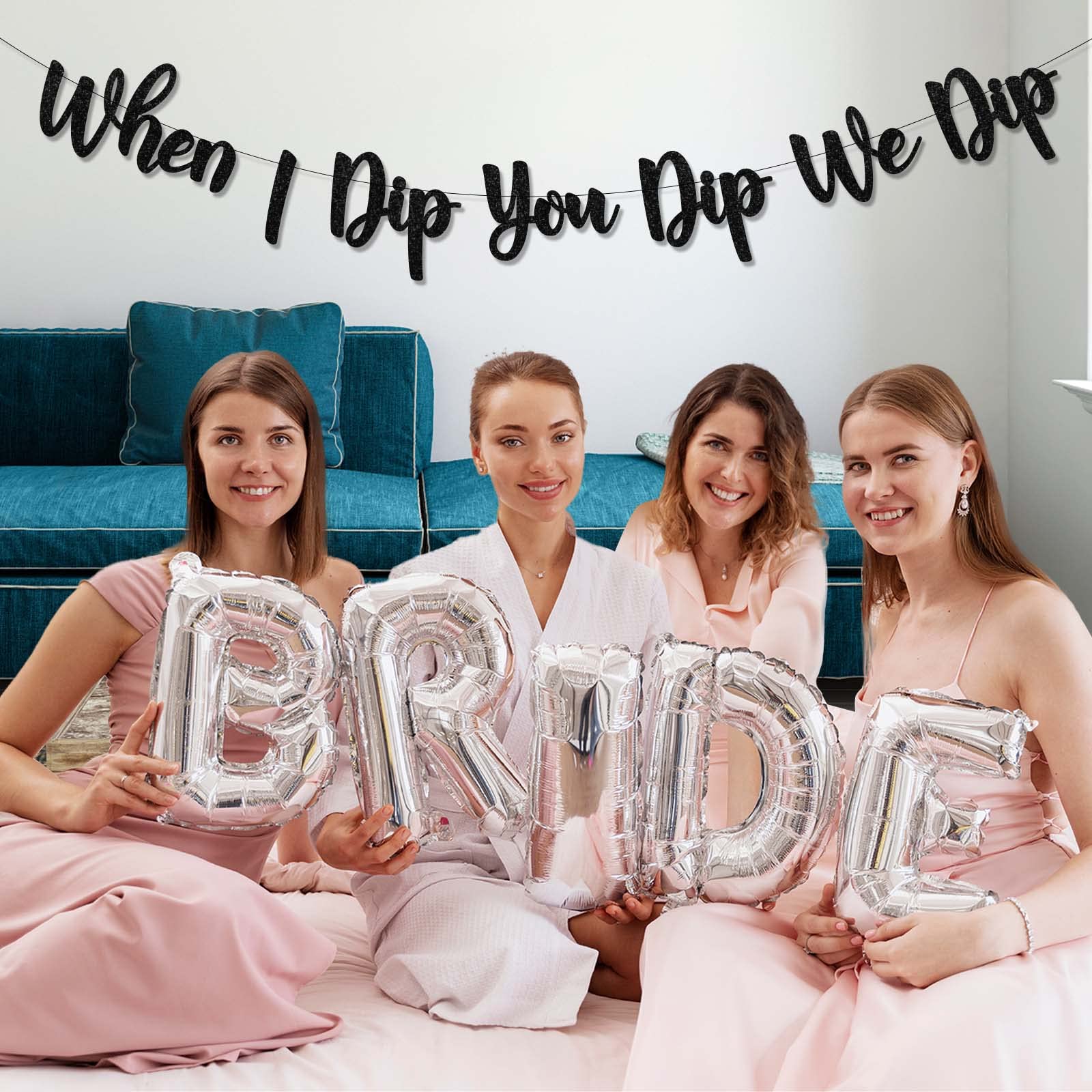 When I Dip You Dip We Dip Banner Black for 90s Birthday Party Fiesta Bachelorette Party Bridal Shower Hip Hop Pop Culture Party Decorations