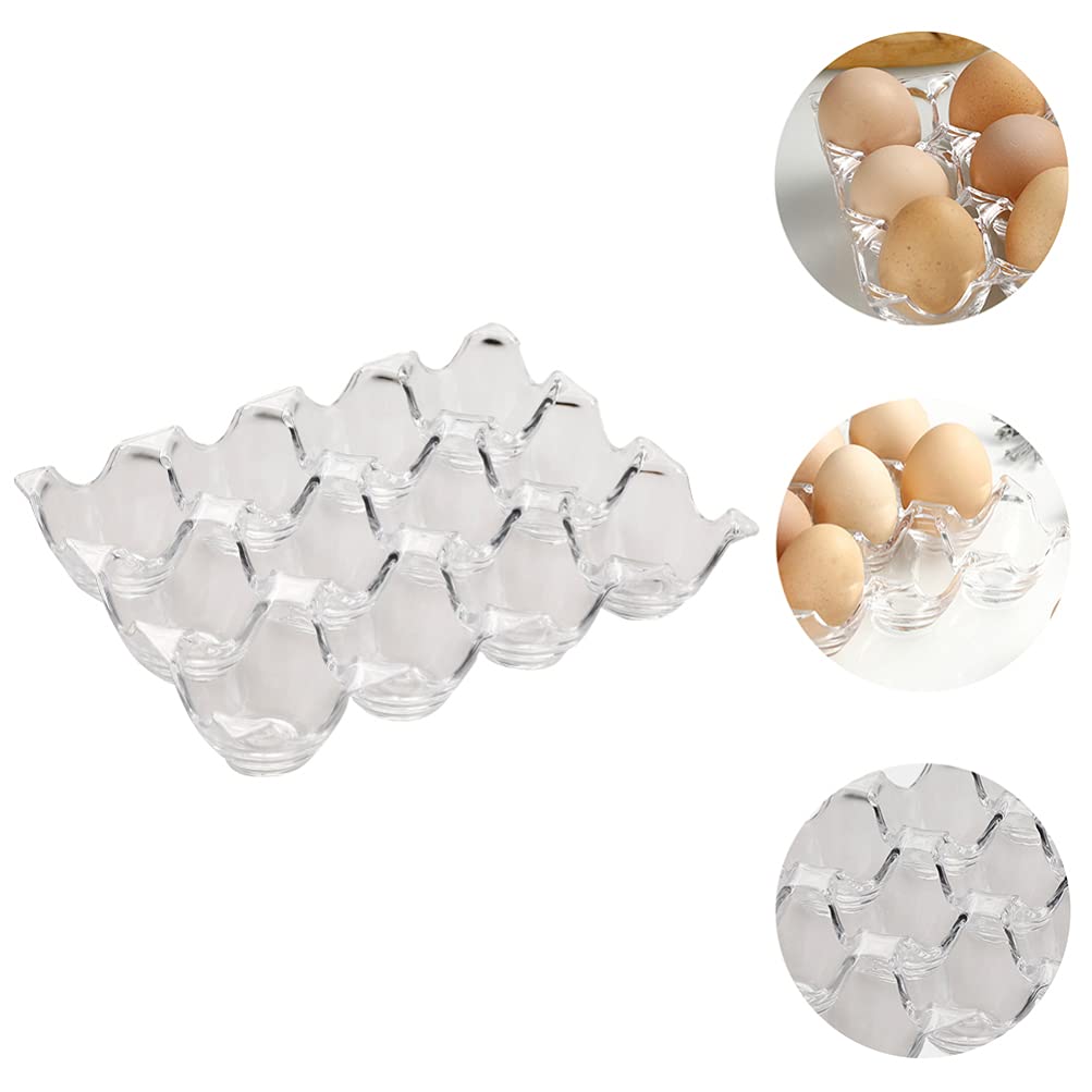 Hemoton 1pc Box Acrylic Egg Tray Kitchen Egg Holder Tray Eggs Storage Container Storage Drawers Egg Holder for Fridge Portable Refrigerator Egg Dispenser for Refrigerator Filler Household