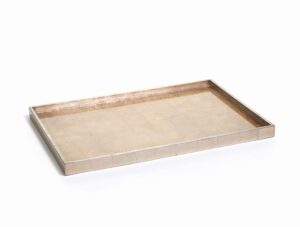 zodax antique gold and silver serving tray 18.5" x 12.75" rectangle tray