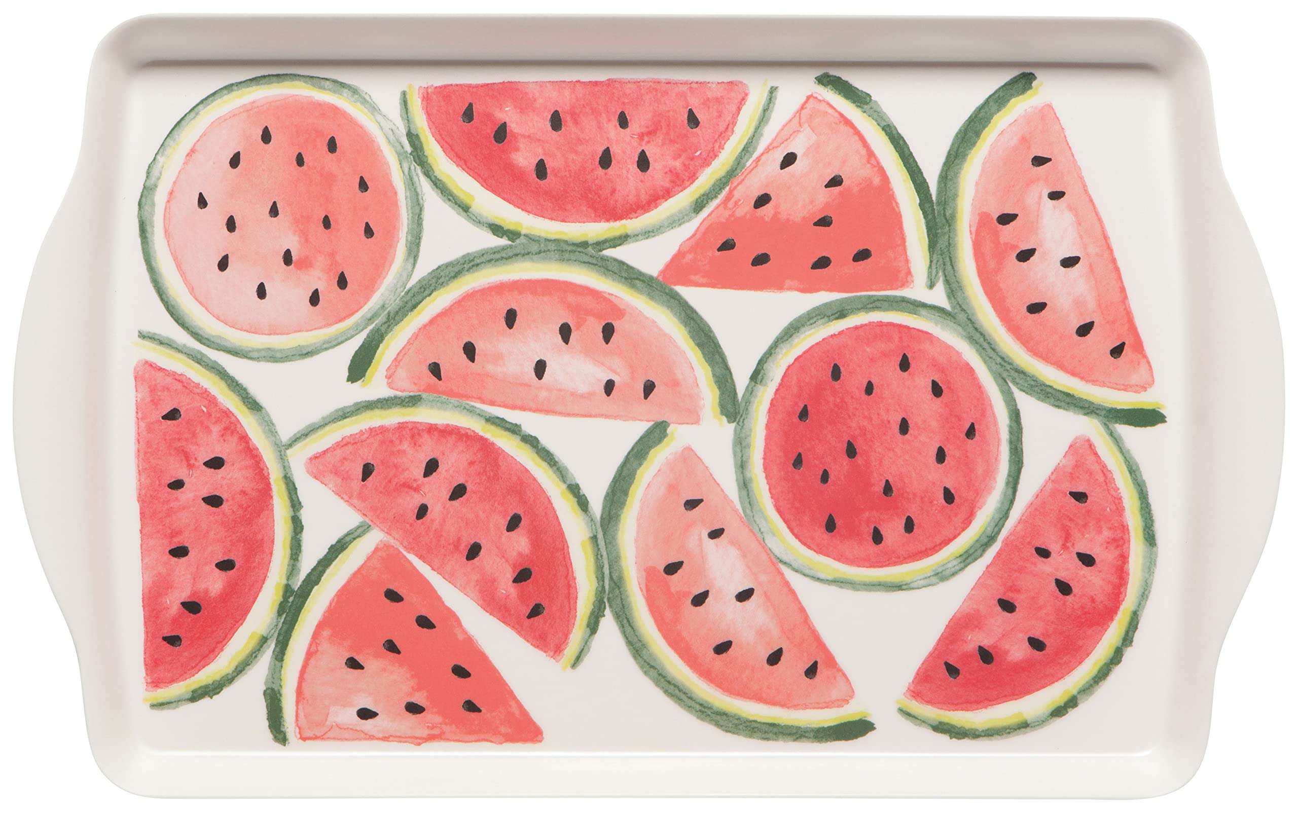 Now Designs Melamine and Plant Fiber Planta Platter, Watermelon Large