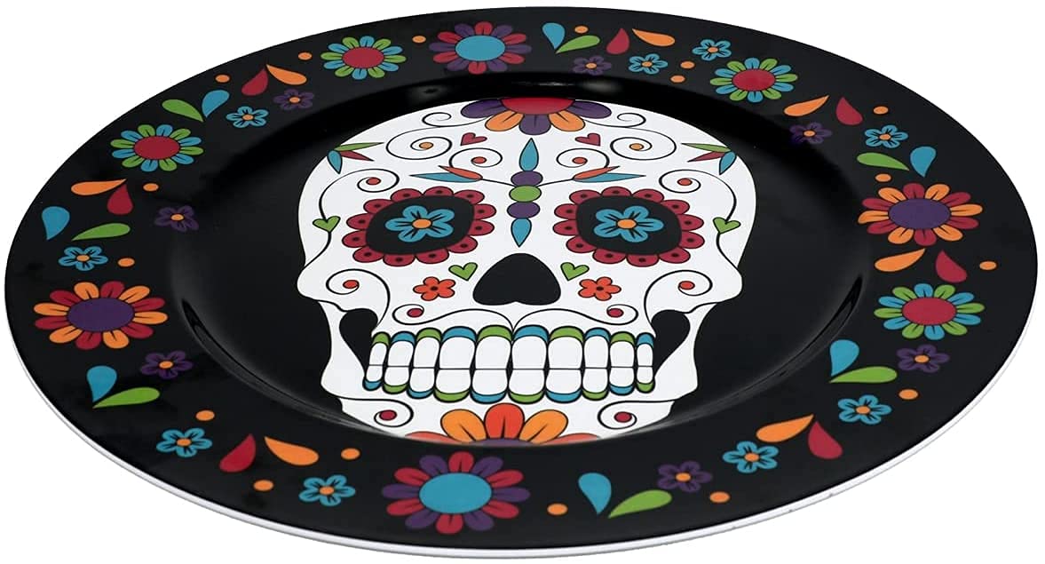 13" Day of the Dead Party Platter Charger