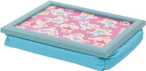 maturi small lap tray for kids, fairy princess design, multi-color, 13.7 x 11.4 x 3-inches