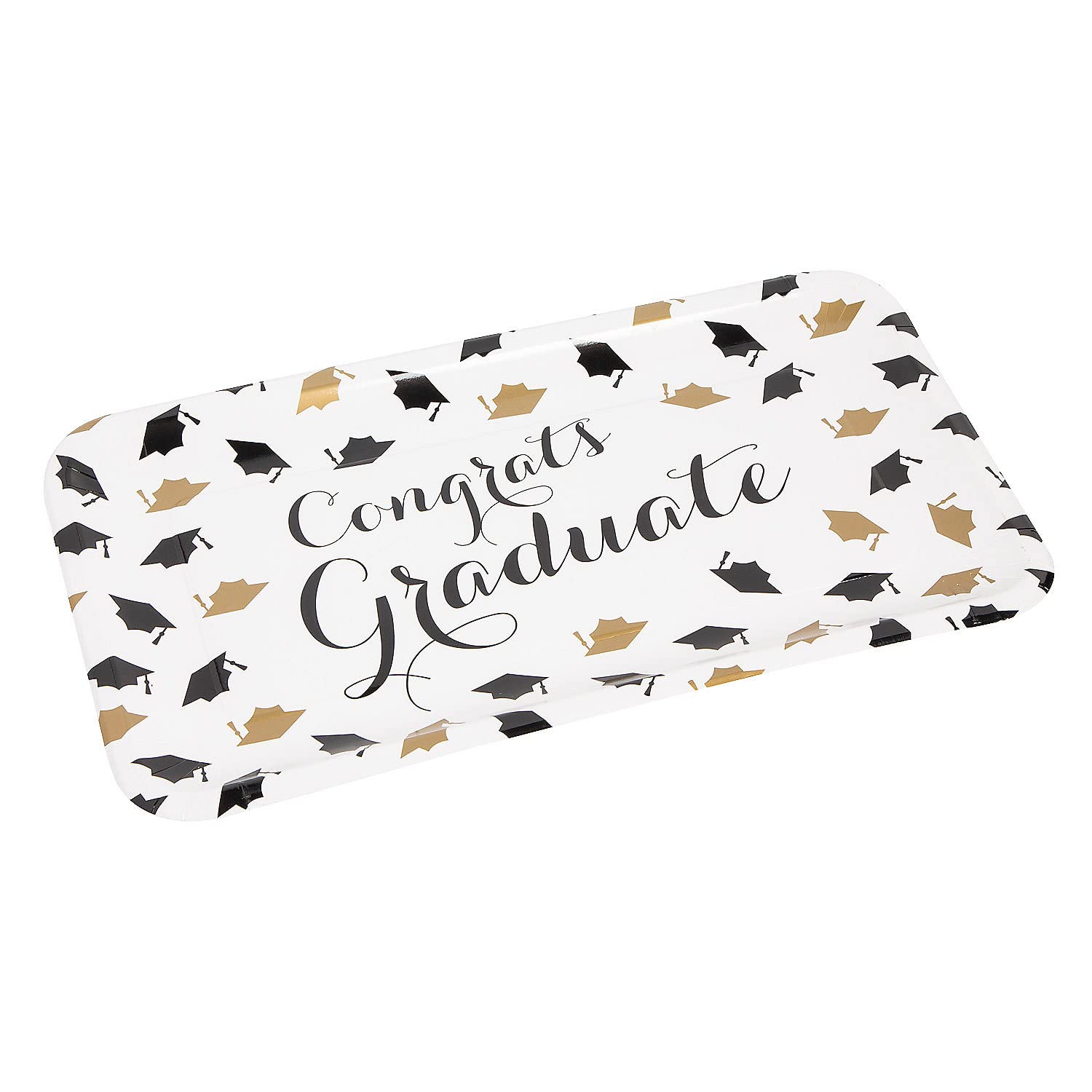 Graduation Party Congrats Graduate Paper Serving Trays, 3 Pieces