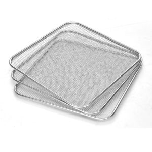 septree 1pc multifuction stainless steel tray/colander, premium drying trays mesh racks for beef jerky, fruit, meat, pet treats