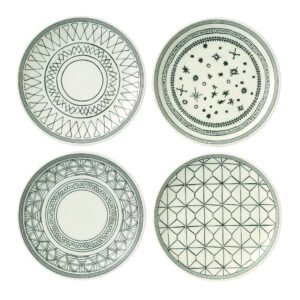 royal doulton charcoal grey accent plates, 6", multicolor