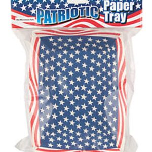 HAPPY DEALS ~ Patriotic Paper Food Trays | 12 Pack | Red White and Blue Party Trays