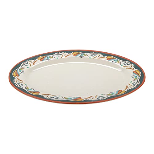 G.E.T. OP-621-BF Melamine Oval Serving Platter, 21" x 15", Bella Fresco