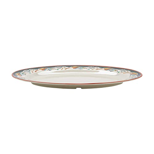 G.E.T. OP-621-BF Melamine Oval Serving Platter, 21" x 15", Bella Fresco