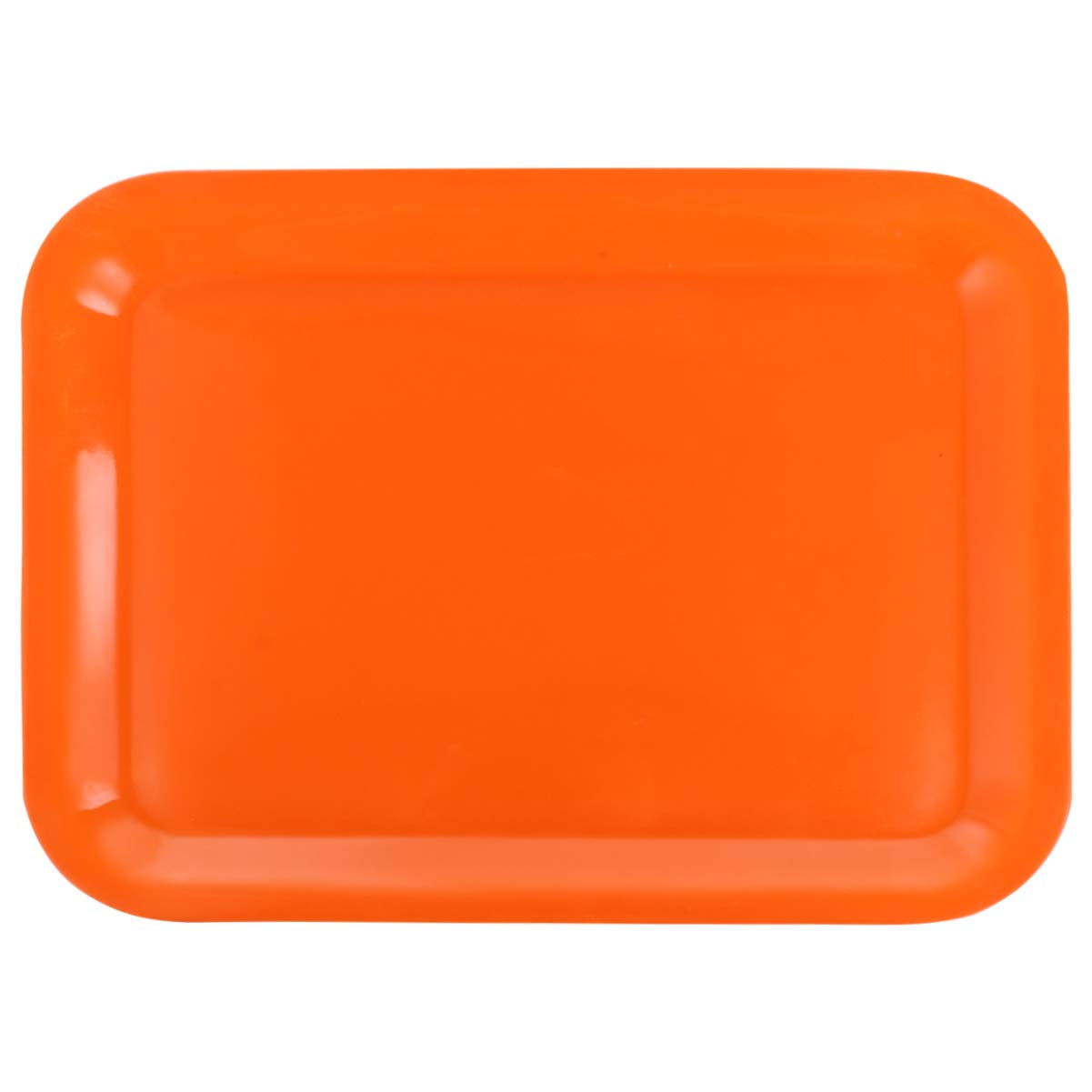 DOITOOL Appetizer Serving Tray Melamine Rectangular Fruit Platter Salad Steak Serving Plate Dish for Home Restaurant Orange