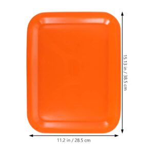 DOITOOL Appetizer Serving Tray Melamine Rectangular Fruit Platter Salad Steak Serving Plate Dish for Home Restaurant Orange