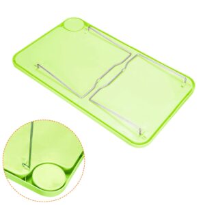 PATIKIL Breakfast Tray Table, Bed Trays with Folding Legs Reusable Serving Platter Laptop Snack Desk for Eating, Green