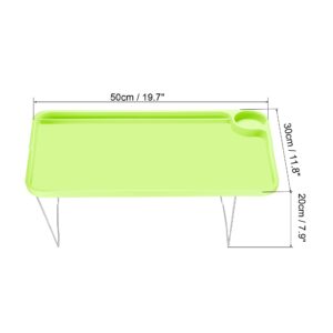 PATIKIL Breakfast Tray Table, Bed Trays with Folding Legs Reusable Serving Platter Laptop Snack Desk for Eating, Green