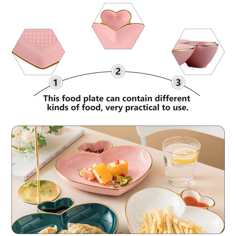 Sashimi Plates Heart Shaped Ceramic Dinner Plate Tableware Plate Dessert Salad Plate Breakfast Serving Tray Porcelain Serving Platters Sushi Serving Boat